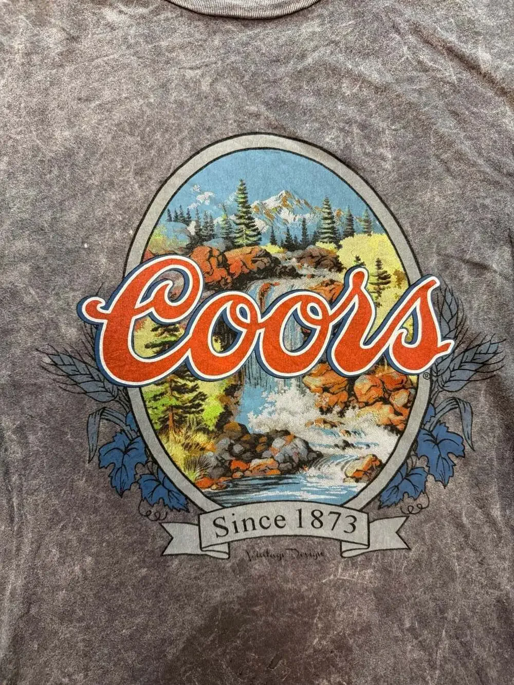 2016 Medium Coors Banquet Gray Tie Dye Graphic Beer Collection T Shirt